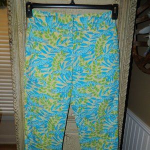 Vtg Lilly Pulitzer Mimosa Everglades Alligator Pants Sz 4  (V-24)